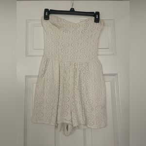 White lace romper